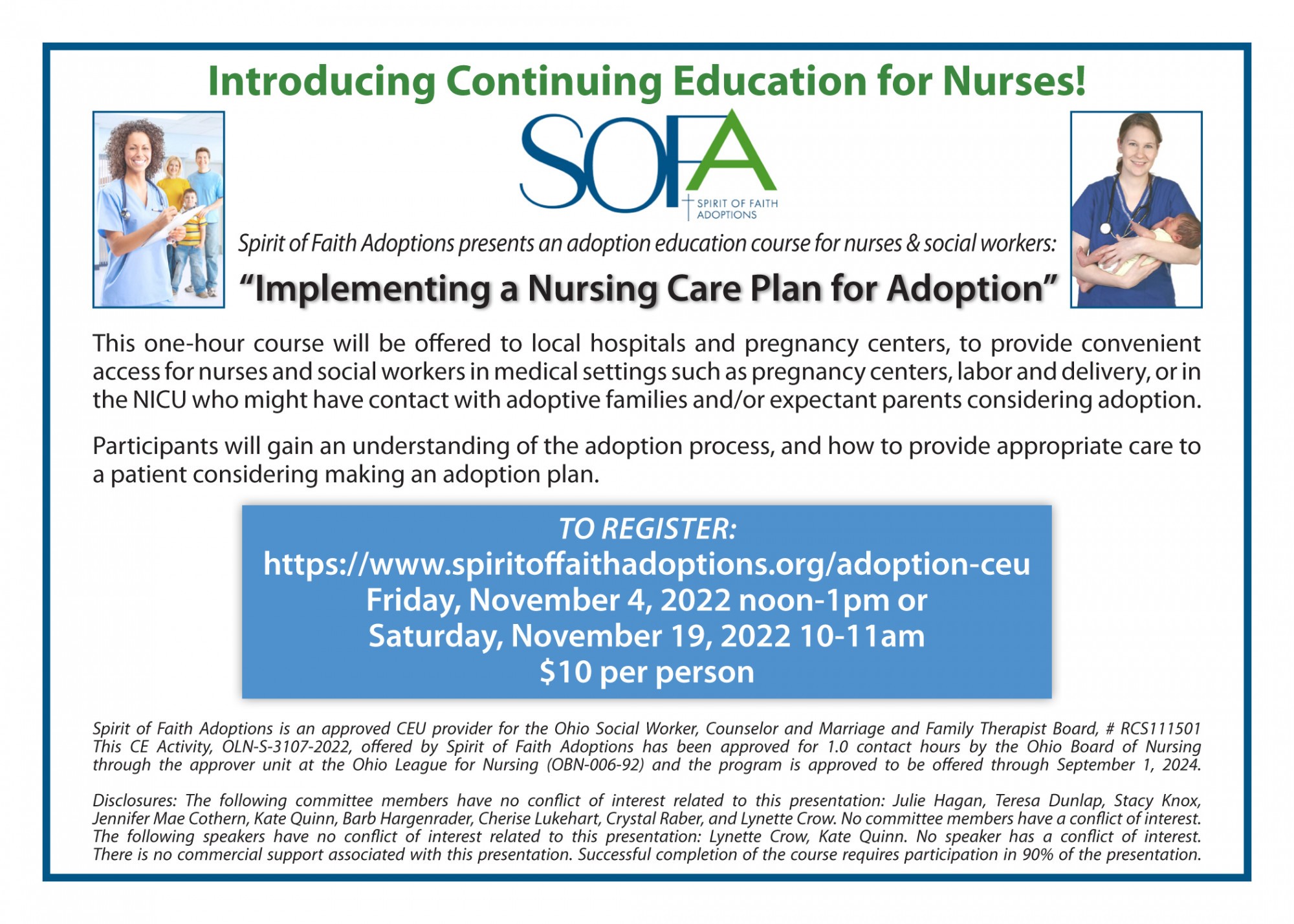 Implementing a Nursing Care for Adoption Course 